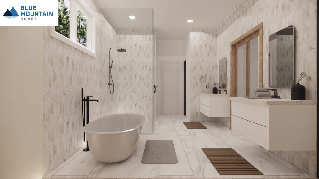 West Virginia new home construction master bathroom